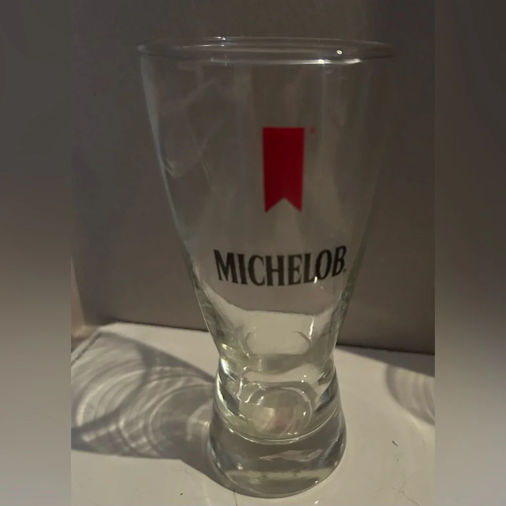Michelob Beer Red Ribbon Pilsner Glass 10fl oz New Old Stock Vintage 70s